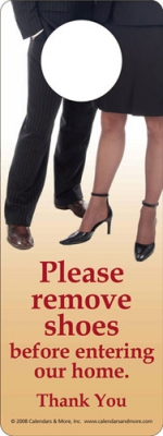 Door Hanger Please Remove Shoes
