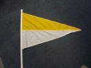 Two-Toned Flag Saffron/White