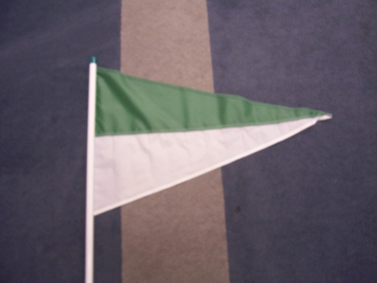 Two-Toned Flag Emerald/White