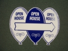 Balloon Sign Blue With Arrow OH