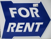 For Rent Arrow Blue