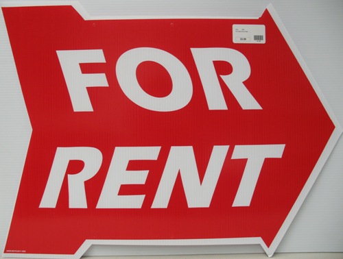 For Rent Arrow Red