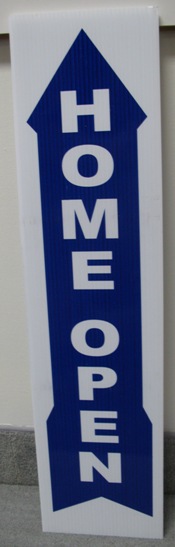 Vertical Home Open Arrow Blue
