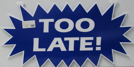 Too Late! Blue