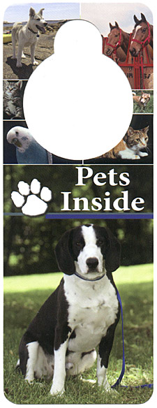 Door Hanger Pets Inside
