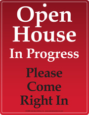 Door Hanger Sign Open House