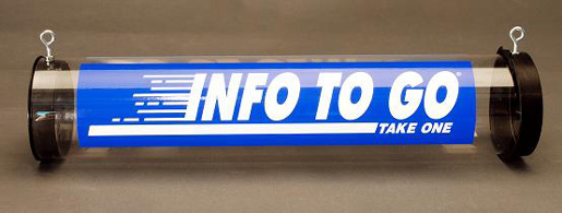 Info To Go Tube - Blue With Cap