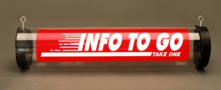 Info To Go Tube - Red With Cap