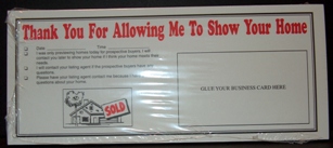 Home Showing Cards