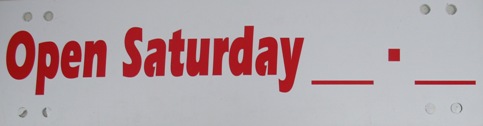 Open Saturday _ - _