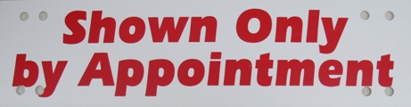 Shown By Appointment Only