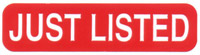 Just Listed Sticker Red